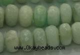 CAM1613 15.5 inches 6*10mm faceted rondelle peru amazonite beads