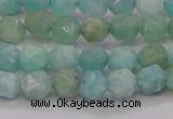 CAM1621 15.5 inches 6mm faceted nuggets amazonite gemstone beads