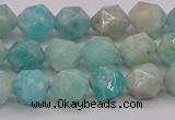 CAM1622 15.5 inches 8mm faceted nuggets amazonite gemstone beads