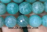 CAM1662 15.5 inches 8mm faceted round Russian amazonite beads