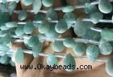 CAM1697 Top drilled 10*14mm faceted briolette amazonite beads