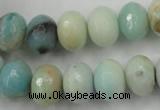 CAM173 15.5 inches 10*14mm faceted rondelle amazonite gemstone beads