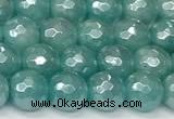 CAM1755 15 inches 6mm faceted round AB-color imitation amazonite beads