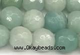 CAM1770 15 inches 6mm faceted round amazonite beads