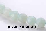 CAM27 faceted round natural amazonite 8mm stone beads Wholesale