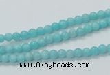 CAM307 15.5 inches 4mm round natural peru amazonite beads wholesale