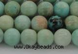 CAM323 15.5 inches 10mm round natural peru amazonite beads