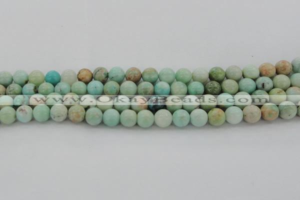 CAM323 15.5 inches 10mm round natural peru amazonite beads