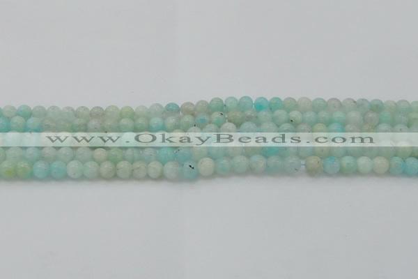 CAM331 15.5 inches 6mm round natural peru amazonite beads