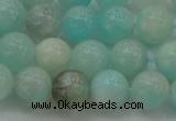 CAM333 15.5 inches 8mm round natural peru amazonite beads