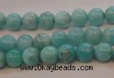 CAM352 15.5 inches 8mm round natural peru amazonite beads wholesale