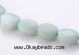 CAM37 5*7mm natural amazonite flat oval gemstone beads Wholesale