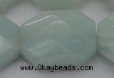 CAM370 15.5 inches 25*30mm faceted octagonal amazonite beads