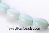 CAM38 flat oval natural amazonite 8*12mm beads Wholesale