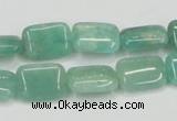 CAM405 15.5 inches 10*14mm rectangle natural russian amazonite beads