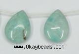 CAM417 15.5 inches 18*25mm flat teardrop natural russian amazonite beads