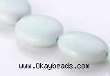 CAM42 15*20mm flat oval natural amazonite beads Wholesale