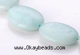 CAM43 flat oval 18*25mm natural amazonite beads wholesale