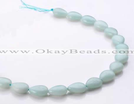 CAM47 flat teardrop natural amazonite 12*16mm beads Wholesale