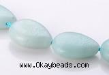 CAM48 12*18mm flat teardrop natural amazonite beads Wholesale