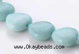 CAM55 heart natural amazonite 14*14mm gemstone beads Wholesale