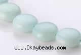 CAM58 12mm coin natural amazonite gemstone beads Wholesale