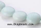 CAM59 14mm coin natural amazonite gemstone beads Wholesale