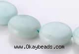 CAM60 coin 16mm natural amazonite gemstone beads Wholesale