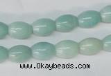 CAM602 15.5 inches 8*11mm rice Chinese amazonite gemstone beads