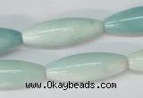 CAM603 15.5 inches 10*30mm rice Chinese amazonite gemstone beads