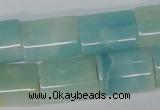 CAM606 15.5 inches 15*20mm flat tube Chinese amazonite beads