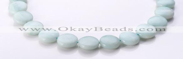 CAM61 coin natural amazonite 18mm gemstone beads Wholesale