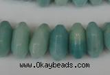 CAM615 15.5 inches 8*18mm faceted rondelle Chinese amazonite beads