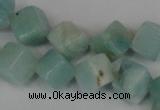 CAM617 15.5 inches 6*6mm cube Chinese amazonite gemstone beads