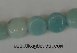 CAM618 15.5 inches 8mm flat round Chinese amazonite gemstone beads