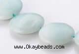 CAM62 natural amazonite 20mm coin gemstone beads Wholesale