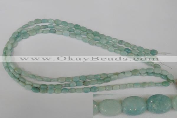 CAM621 15.5 inches 6*8mm oval Chinese amazonite gemstone beads