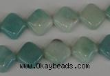 CAM626 15.5 inches 12*12mm diamond Chinese amazonite gemstone beads