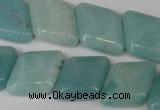 CAM627 15.5 inches 17*17mm diamond Chinese amazonite gemstone beads