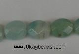 CAM632 15.5 inches 8*10mm faceted oval Chinese amazonite gemstone beads