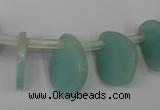 CAM635 Top-drilled 18*22mm leaf Chinese amazonite gemstone beads