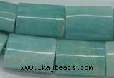 CAM672 15.5 inches 18*25mm flat tube amazonite gemstone beads