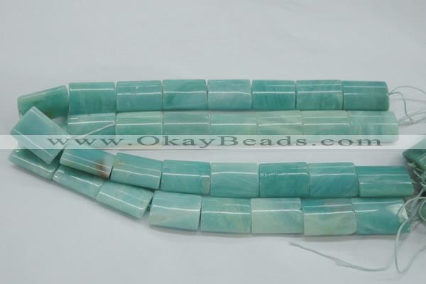 CAM672 15.5 inches 18*25mm flat tube amazonite gemstone beads