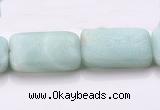 CAM74 18*25mm rectangle natural amazonite beads Wholesale