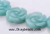 CAM81 carved flower natural amazonite 5*18mm beads Wholesale