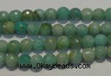 CAM811 15.5 inches 6mm faceted round Brazilian amazonite beads