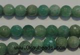 CAM812 15.5 inches 8mm faceted round Brazilian amazonite beads