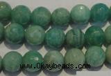 CAM814 15.5 inches 10mm faceted round Brazilian amazonite beads