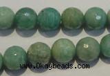 CAM815 15.5 inches 12mm faceted round Brazilian amazonite beads