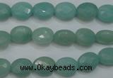 CAM950 15.5 inches 8*10mm faceted oval amazonite gemstone beads wholesale